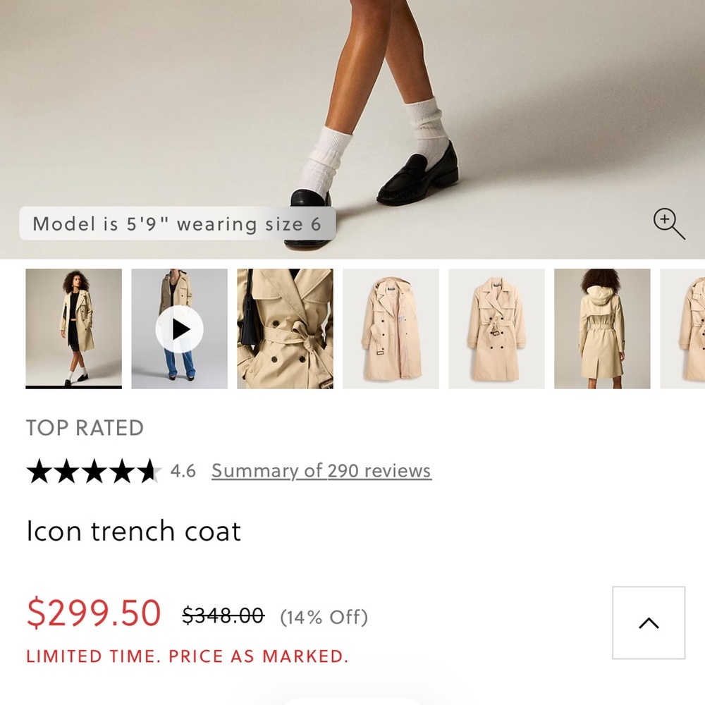 J. Crew Icon Trench Coat Beige - 00P 🤎 - Picture 7 of 14